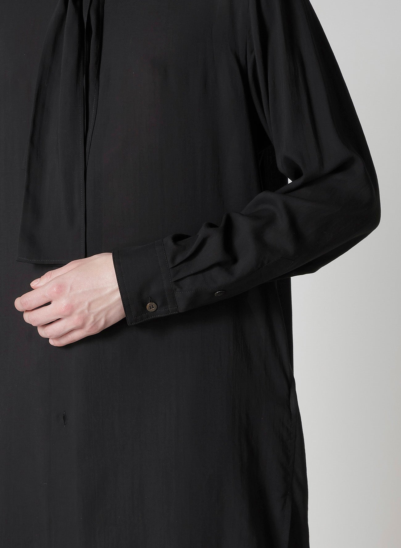 CELLULOSE LAWN SHIRT WITH SHAWL