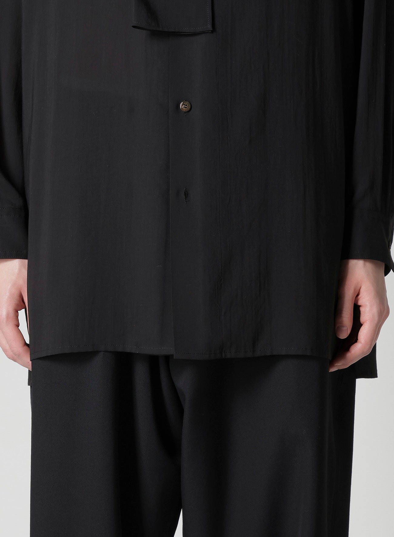 CELLULOSE LAWN SHIRT WITH SHAWL