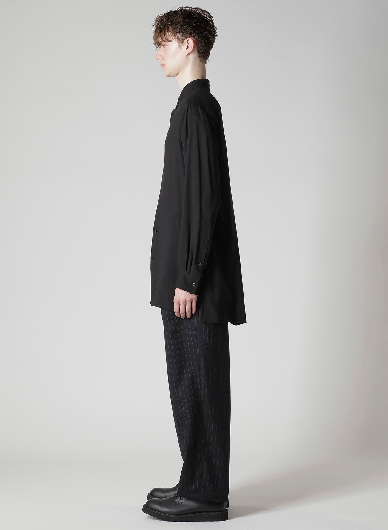 CELLULOSE LAWN LAYERED COLLAR SHIRT