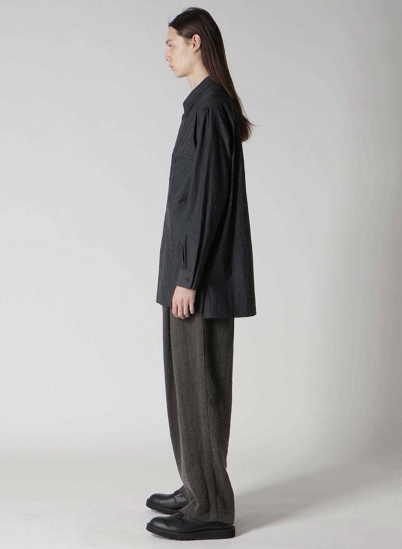 COTTON DUNGAREE SHIRT WITH DOUBLE ZIP POCKET