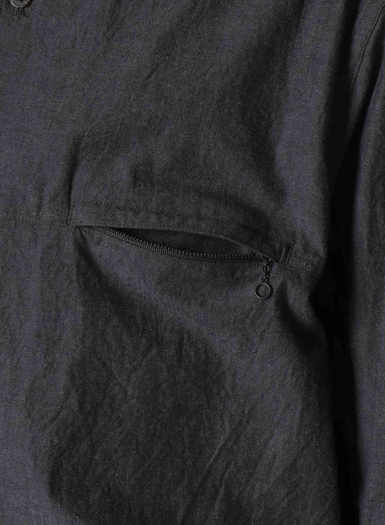 COTTON DUNGAREE SHIRT WITH DOUBLE ZIP POCKET