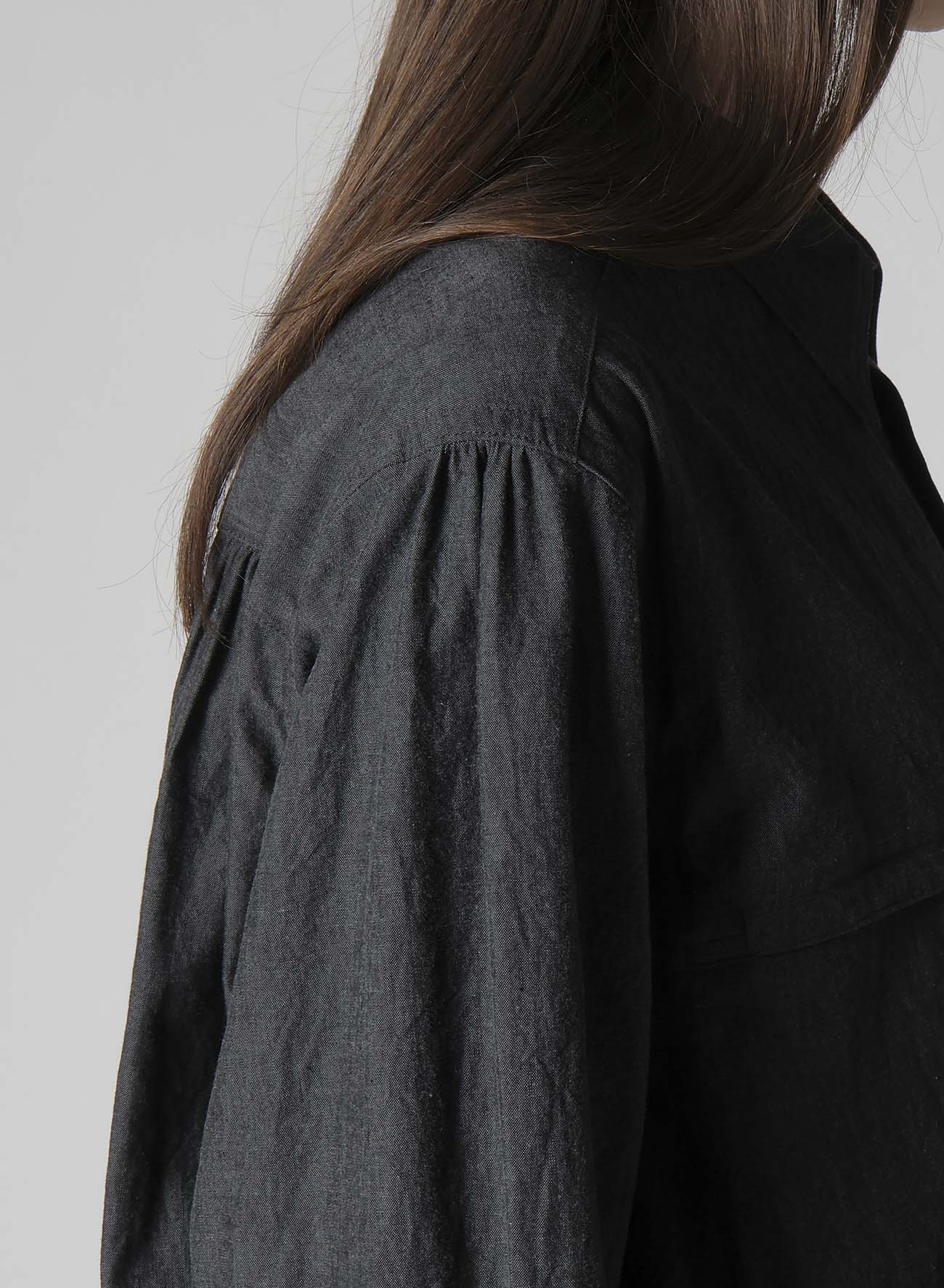 COTTON DUNGAREE SHIRT WITH DOUBLE ZIP POCKET