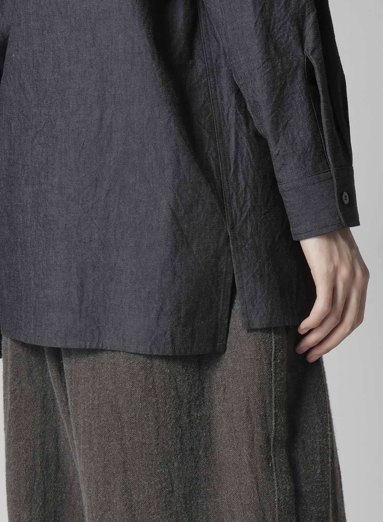 COTTON DUNGAREE SHIRT WITH DOUBLE ZIP POCKET