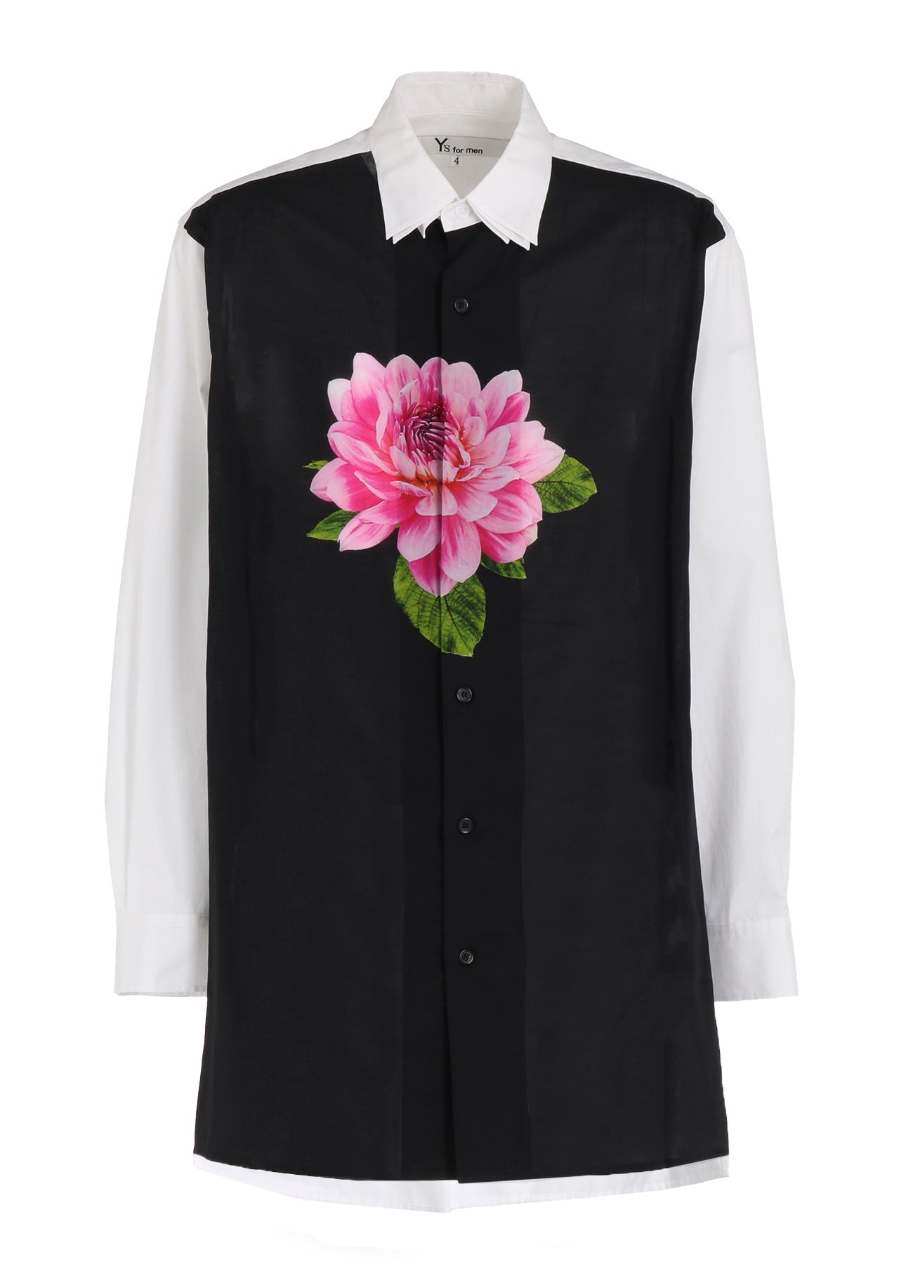 TRIPLE COLLAR SHIRT IN BROAD AND CELLULOSE – PINK FLOWER