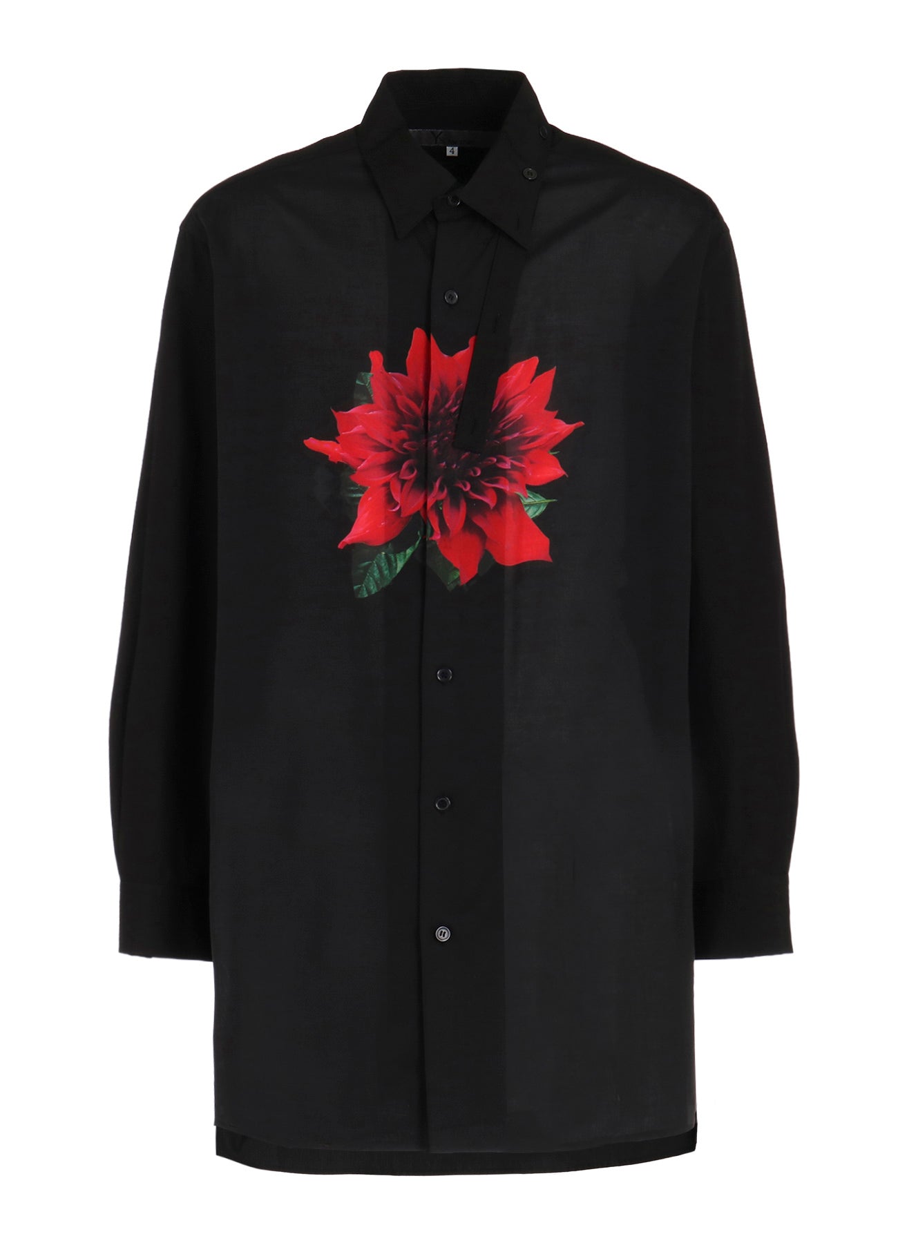 OVERSIZED SILHOUETTE SHIRT IN BROAD AND CELLULOSE – BLACK DAHLIA