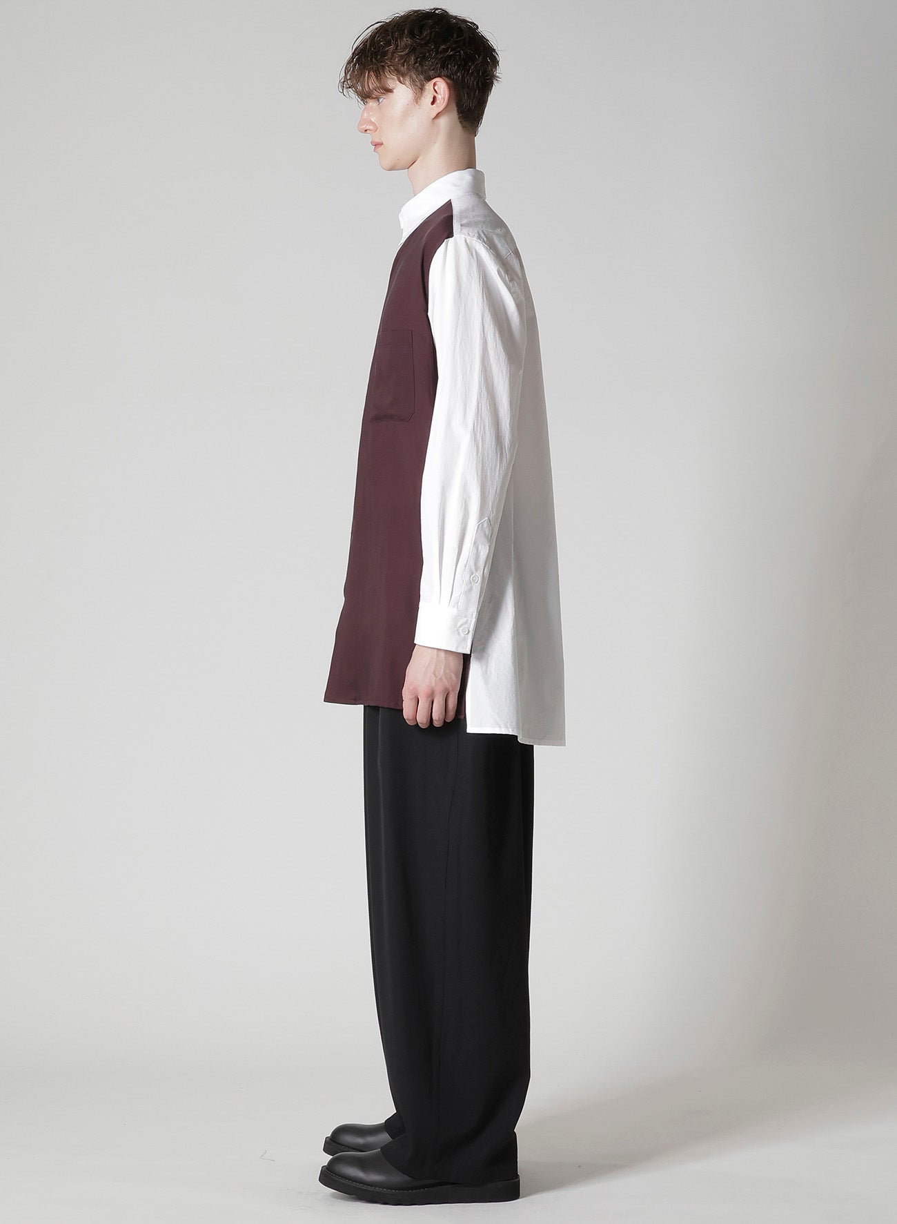 OVERSIZED SILHOUETTE SHIRT IN BROAD AND CELLULOSE – TWO FLOWERS