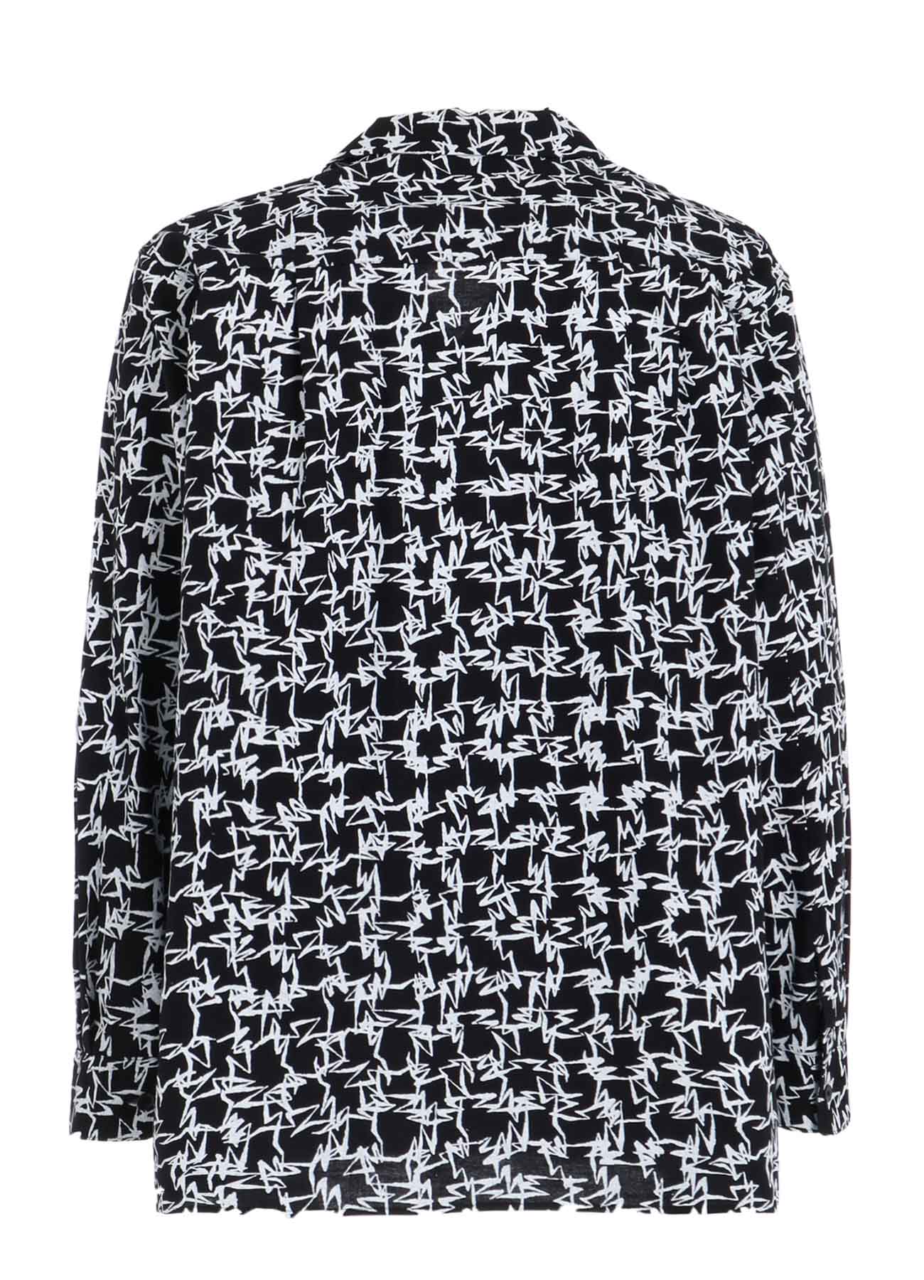 【Y's for men × MASSES】COTTON PIGMENT PRINT OPEN COLLAR SHIRT