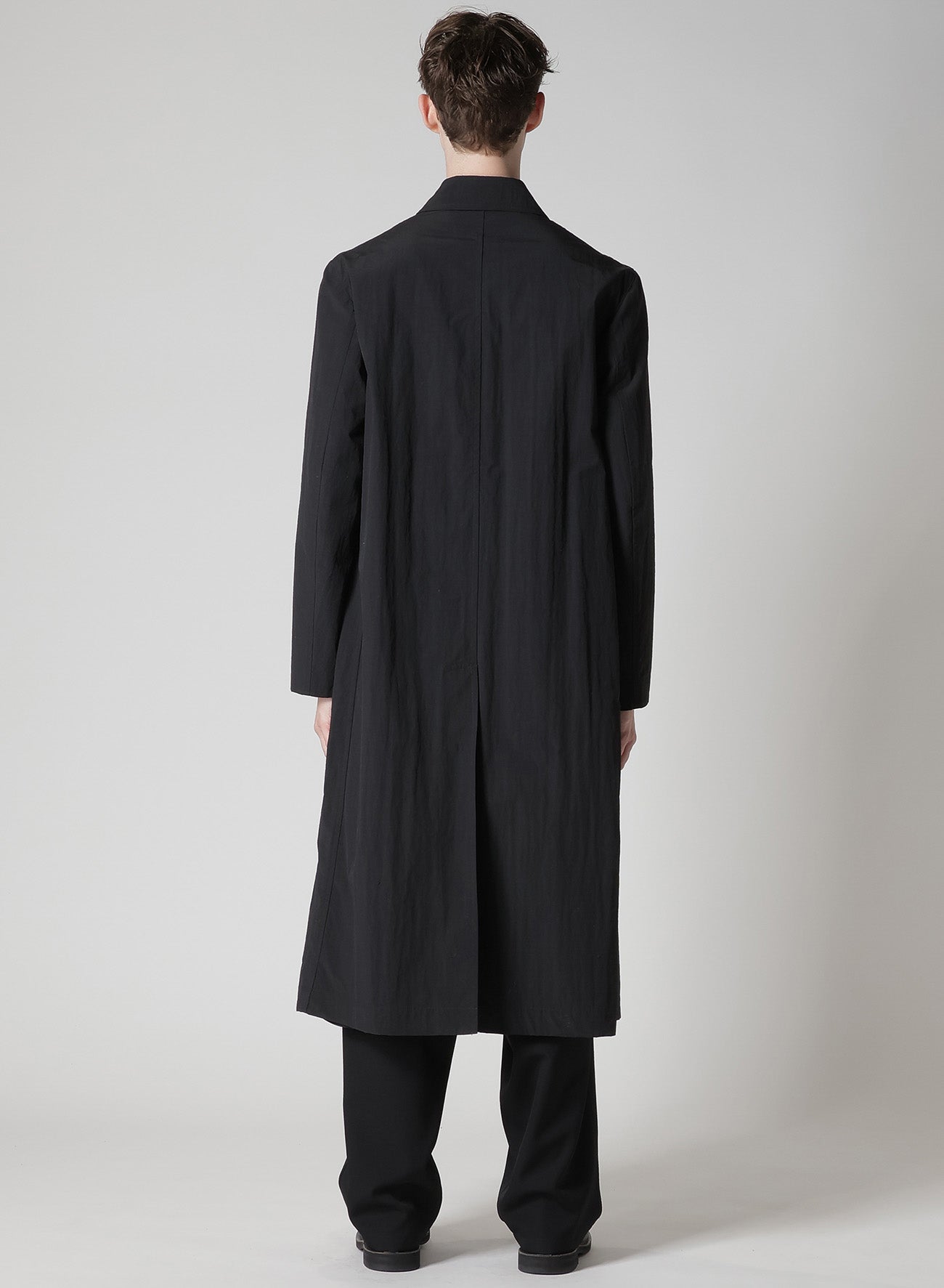 NYLON WEATHER COAT WITH FLY FRONT COLLAR
