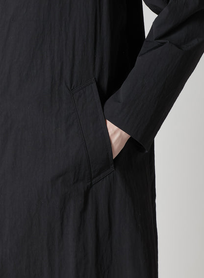 NYLON WEATHER COAT WITH FLY FRONT COLLAR