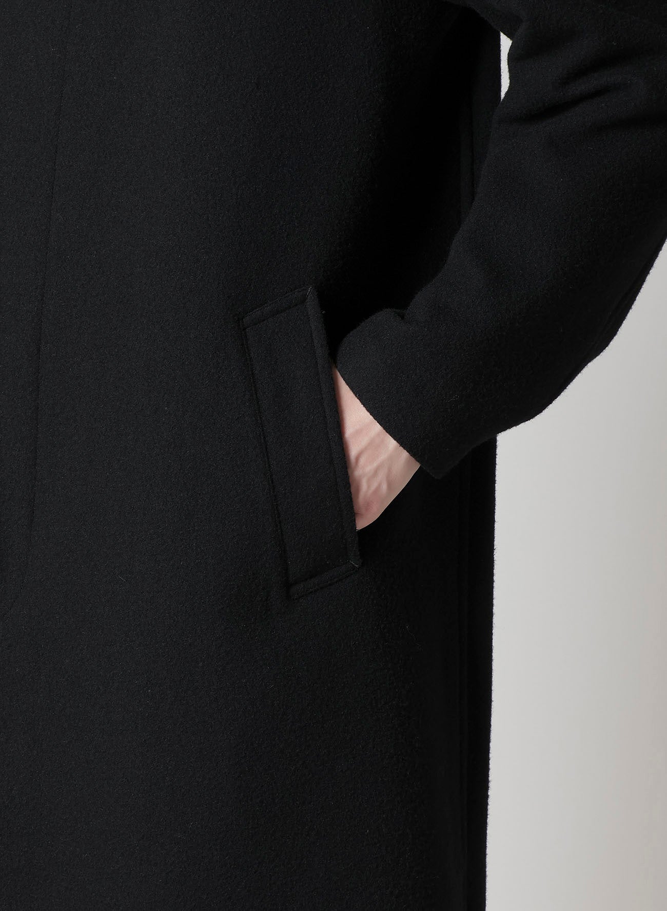 AIRY MOSSER LONG COAT WITH NYLON LINING