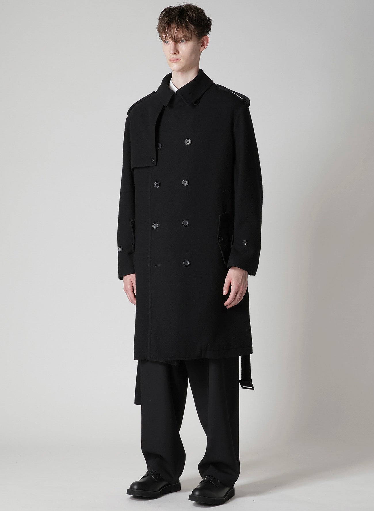 AIRY MOSSER TRENCH COAT WITH NYLON LINING