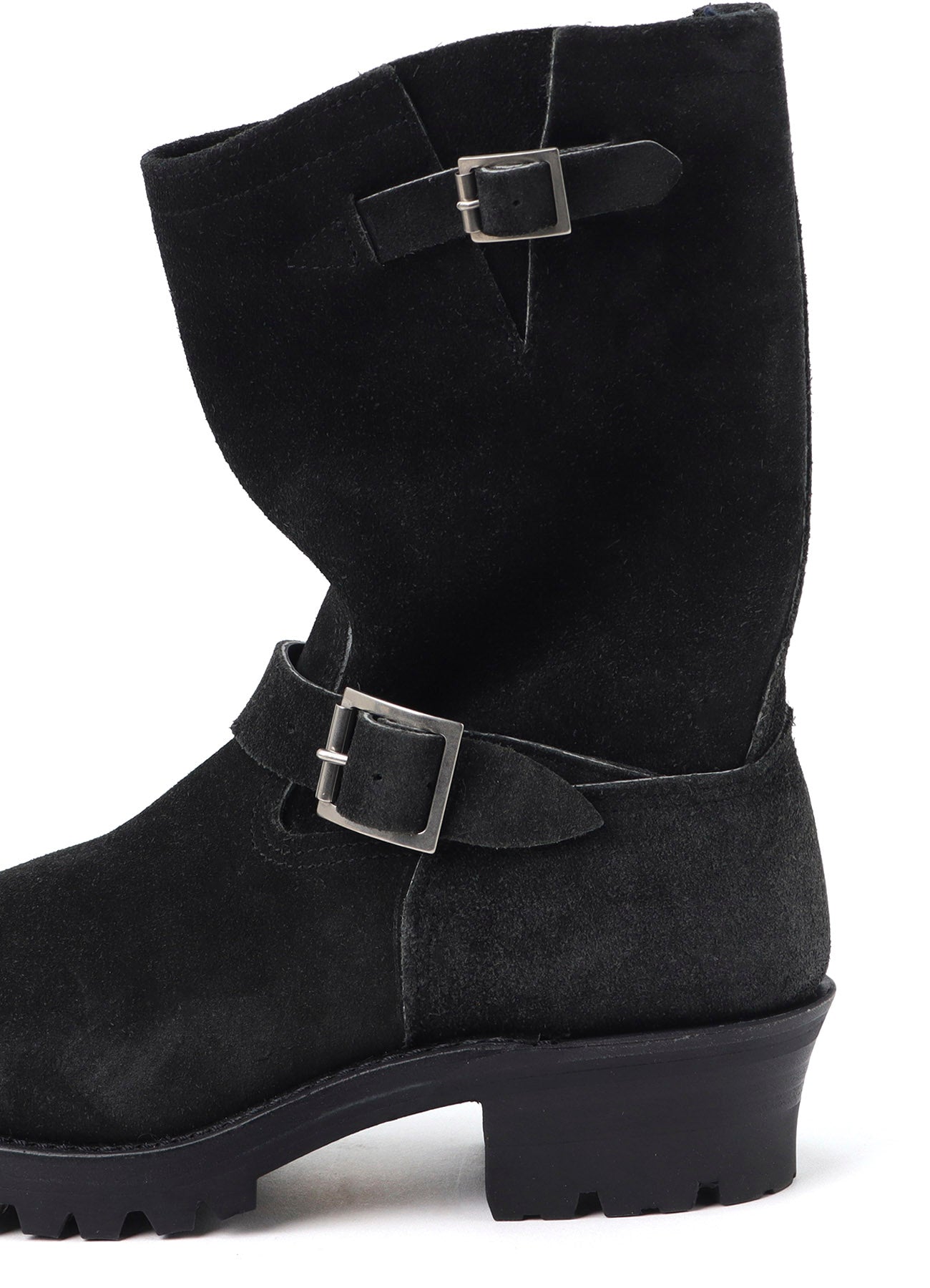 【Y's for men × MASSES】VELOUR BLACK ENGINEER BOOTS