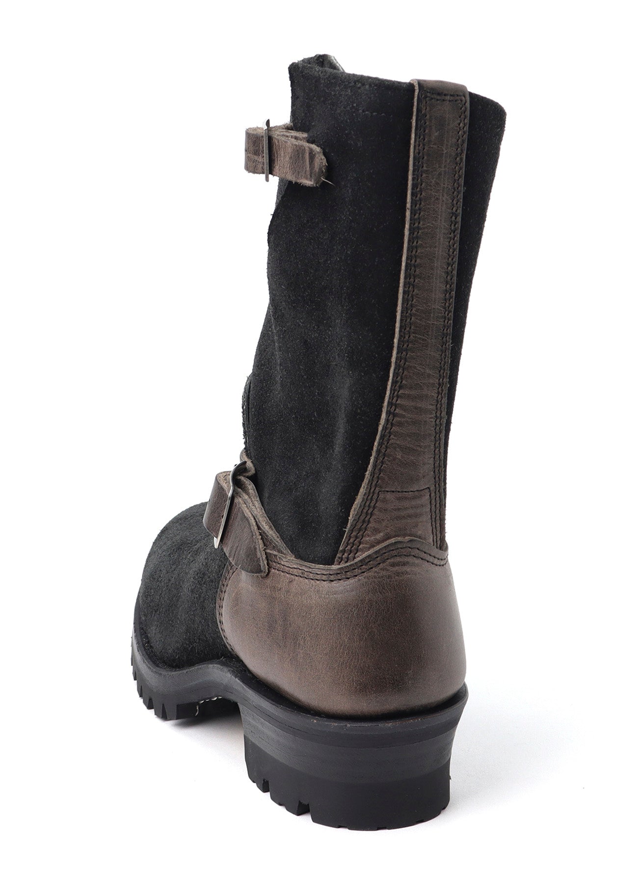 【Y's for men × MASSES】VELOUR/ FULL GRAIN ENGINEER BOOTS TWO TONE