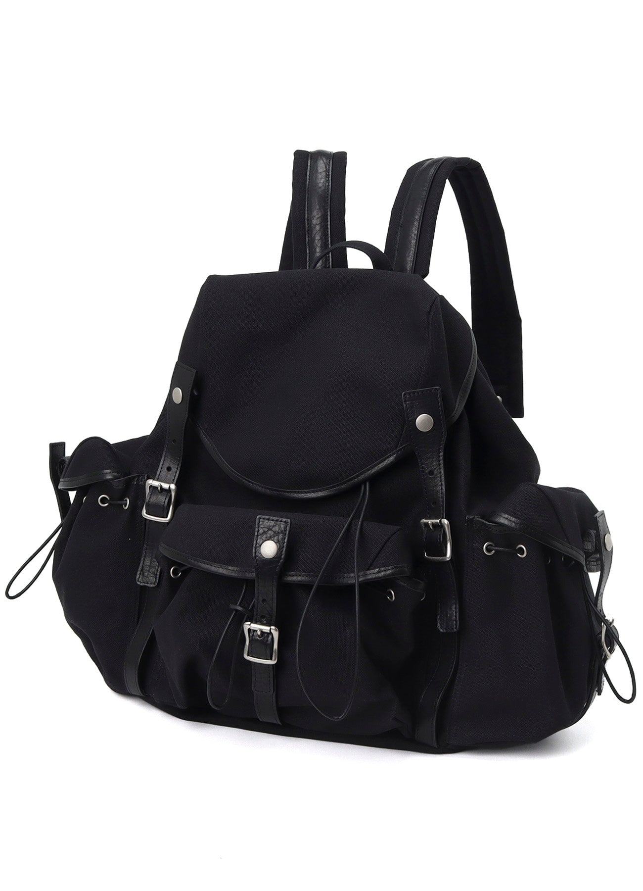 NO.8 BLACK CANVAS MILITARY RUCKSACK