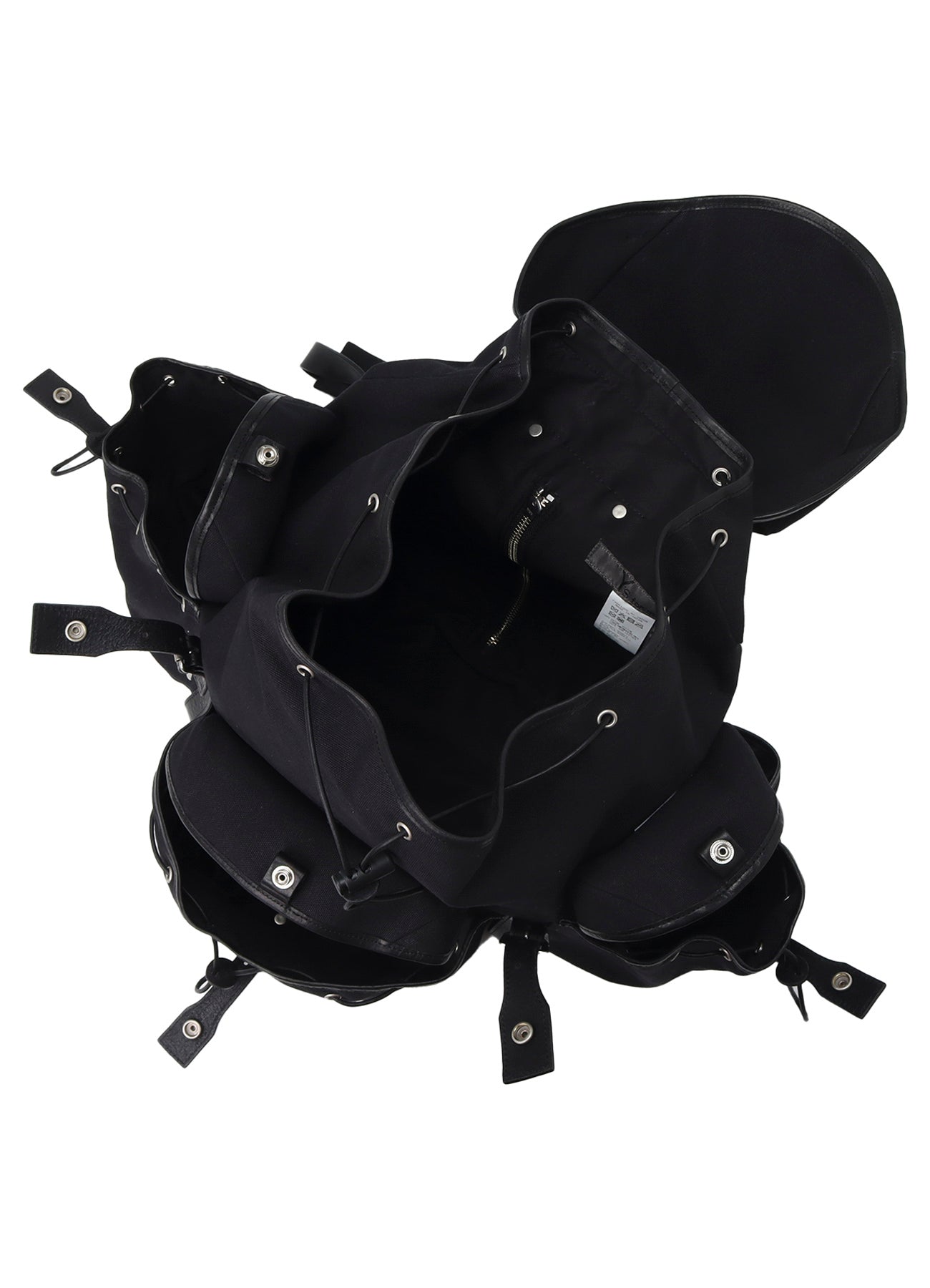 NO.8 BLACK CANVAS MILITARY RUCKSACK