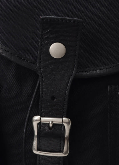 NO.8 BLACK CANVAS MILITARY DUFFLE BAG