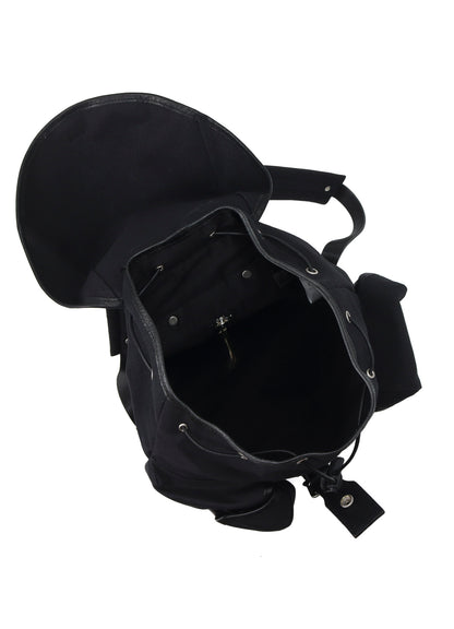 NO.8 BLACK CANVAS MILITARY DUFFLE BAG