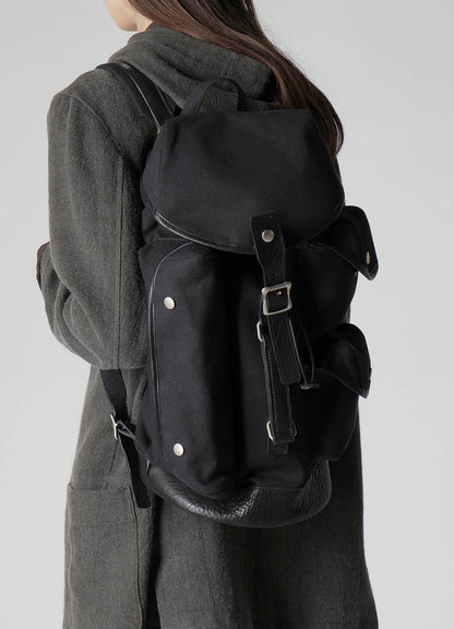 NO.8 BLACK CANVAS MILITARY DUFFLE BAG