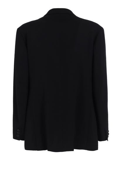 WOOL GABARDINE JACKET WITH A RIGHT LAPEL TAB