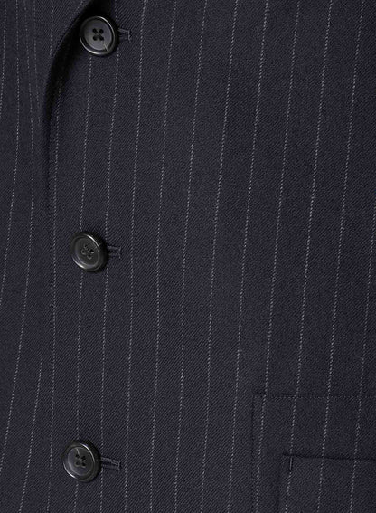 STRIPED SERGE JACKET WITH WAIST POCKETS