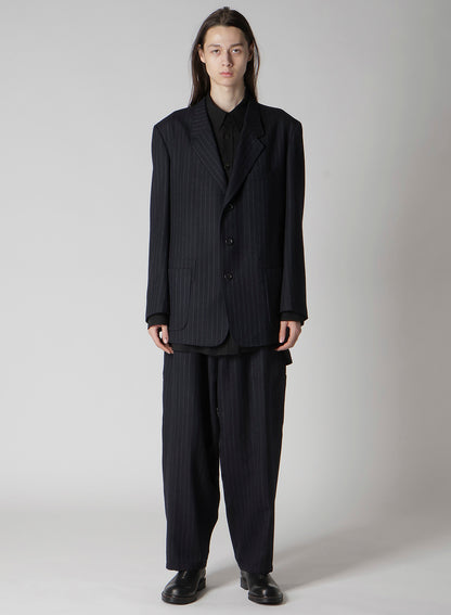 STRIPED SERGE JACKET WITH WAIST POCKETS