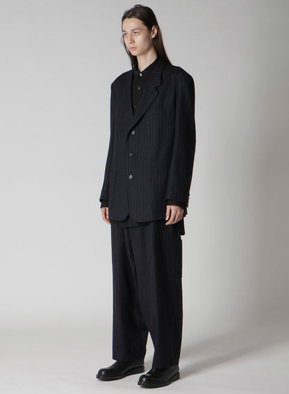 STRIPED SERGE JACKET WITH WAIST POCKETS
