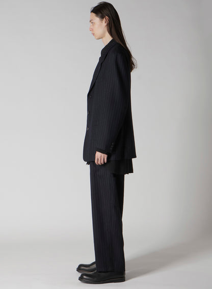 STRIPED SERGE JACKET WITH WAIST POCKETS