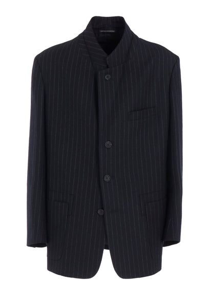 STRIPED SERGE JACKET WITH WAIST POCKETS