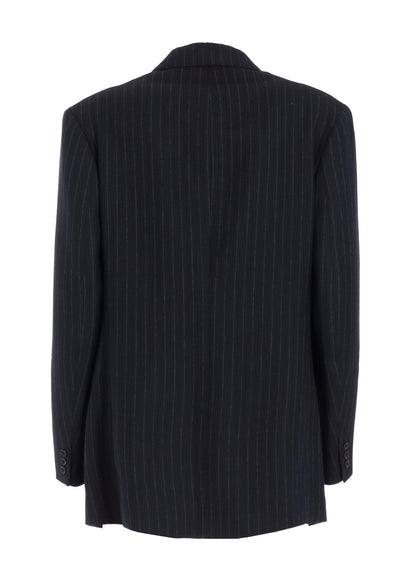STRIPED SERGE JACKET WITH WAIST POCKETS