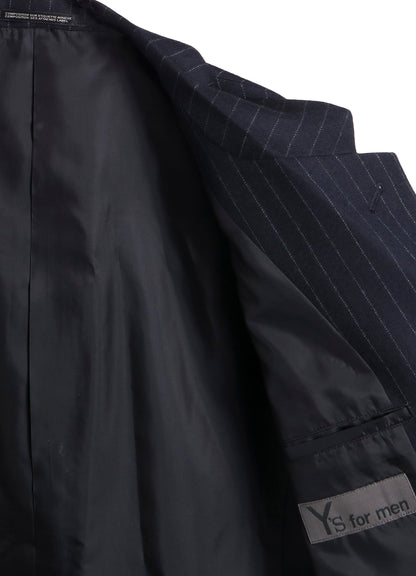 STRIPED SERGE JACKET WITH WAIST POCKETS