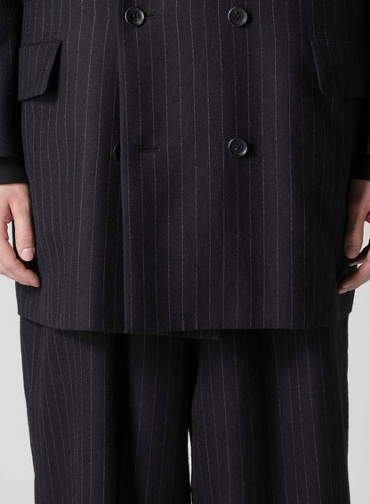 STRIPED SERGE DOUBLE JACKET