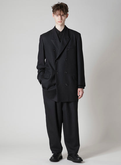 STRIPED SERGE DOUBLE JACKET