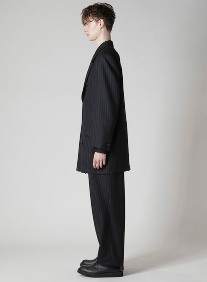 STRIPED SERGE DOUBLE JACKET
