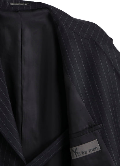 STRIPED SERGE DOUBLE JACKET