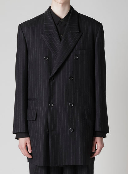 STRIPED SERGE DOUBLE JACKET