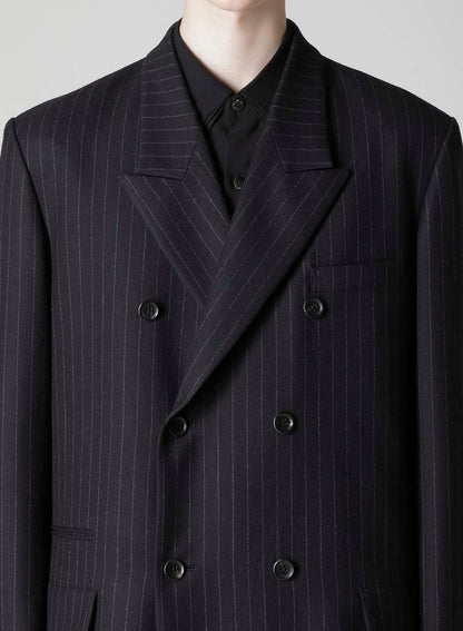 STRIPED SERGE DOUBLE JACKET