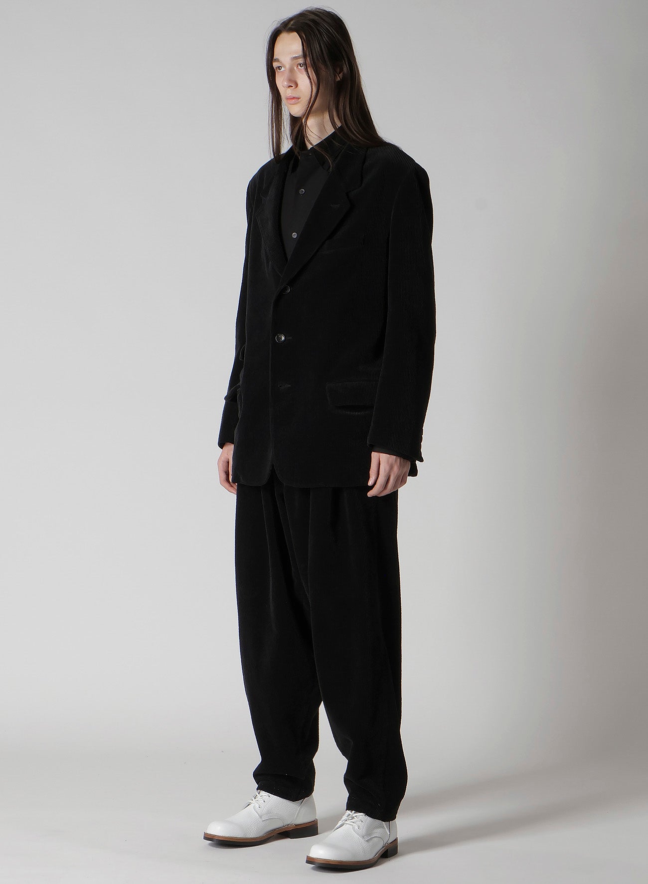 3-BUTTON JACKET WITH CORDUROY