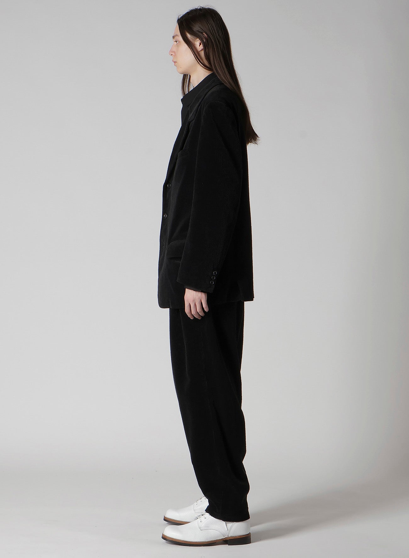 3-BUTTON JACKET WITH CORDUROY