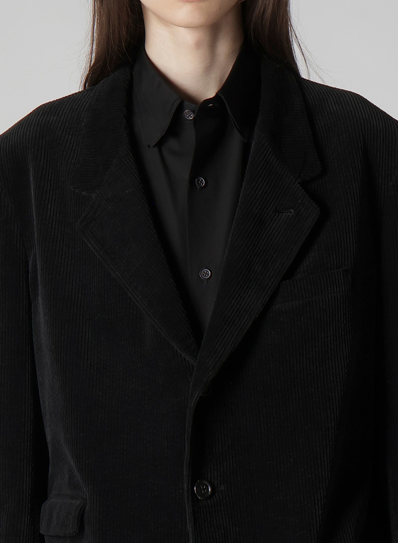 3-BUTTON JACKET WITH CORDUROY