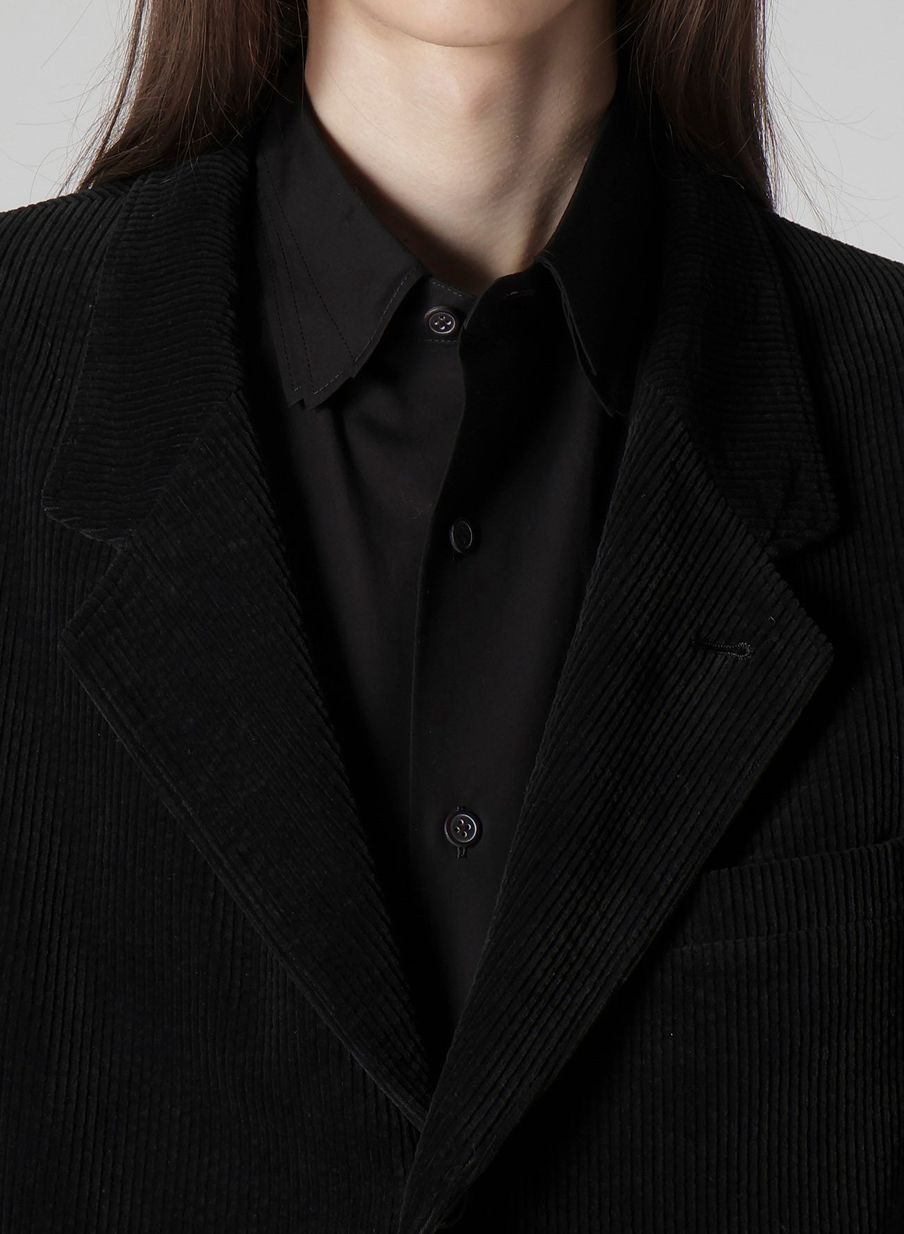 3-BUTTON JACKET WITH CORDUROY