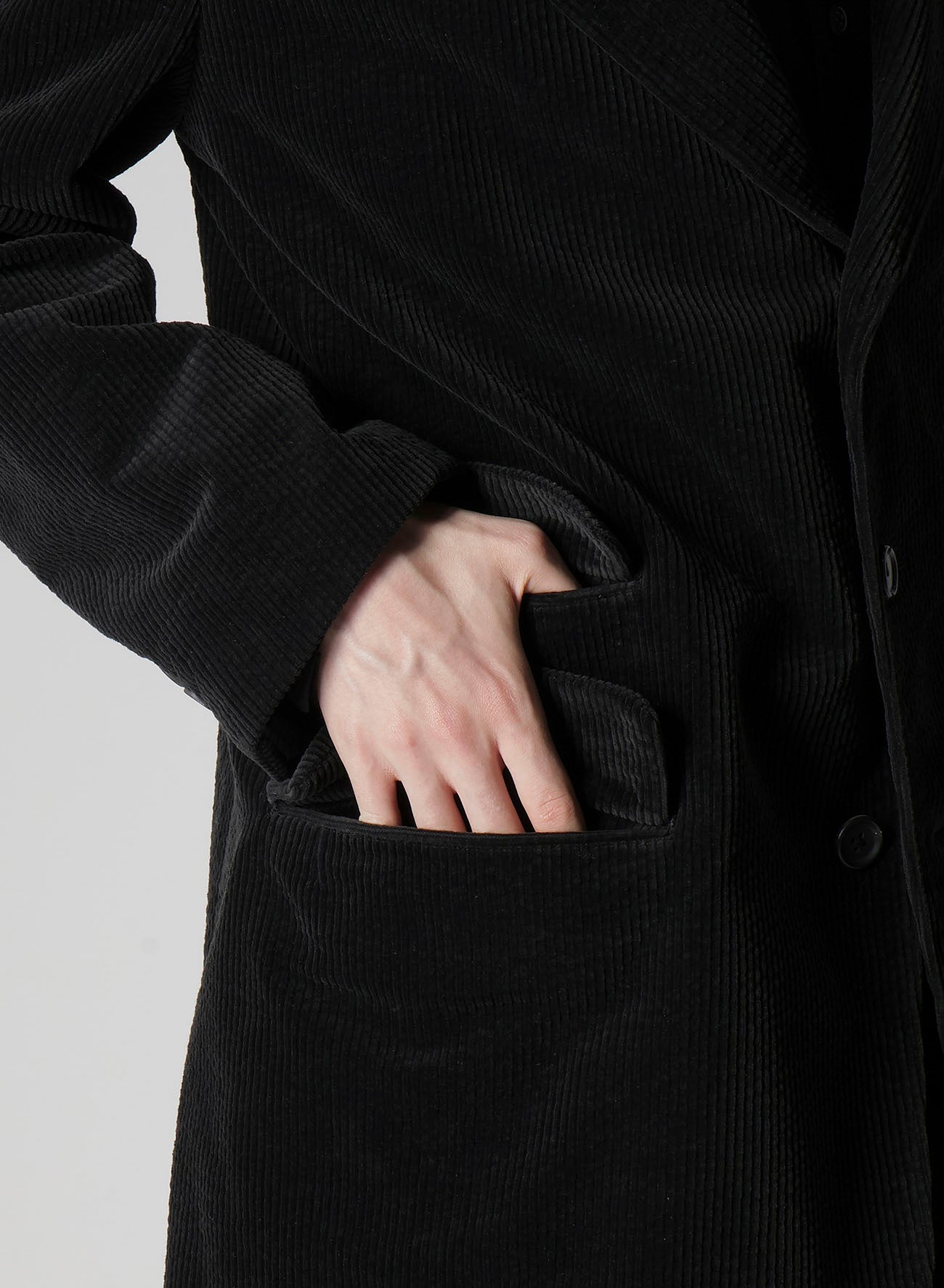 3-BUTTON JACKET WITH CORDUROY