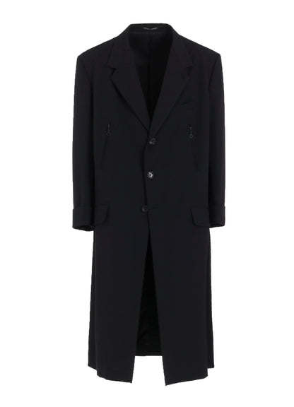 WOOL GABARDINE LONG SLEEVE DETAIL JACKET