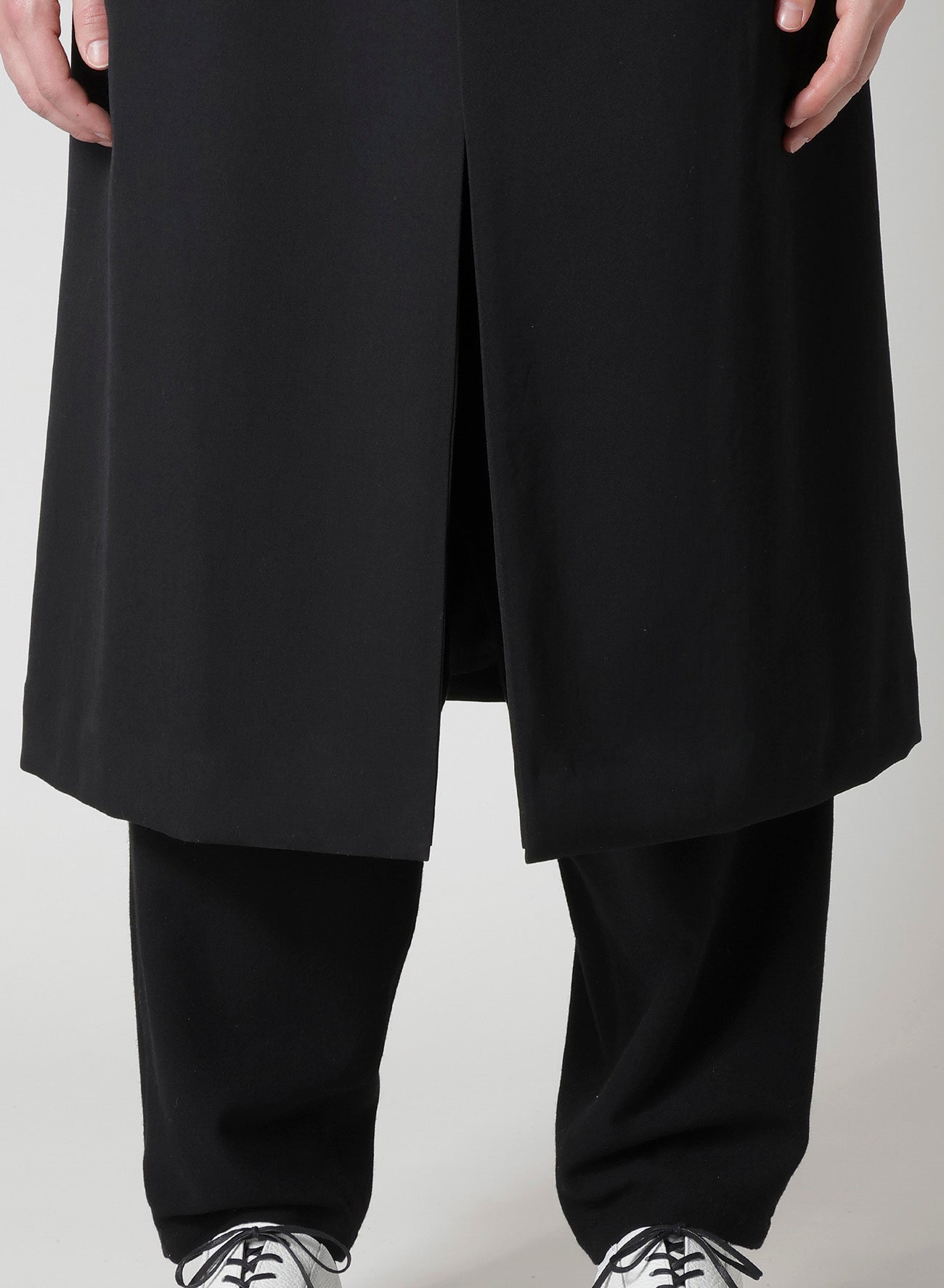 WOOL GABARDINE LONG SLEEVE DETAIL JACKET