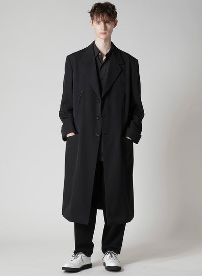 WOOL GABARDINE LONG SLEEVE DETAIL JACKET