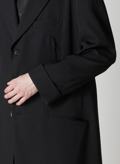 WOOL GABARDINE LONG SLEEVE DETAIL JACKET