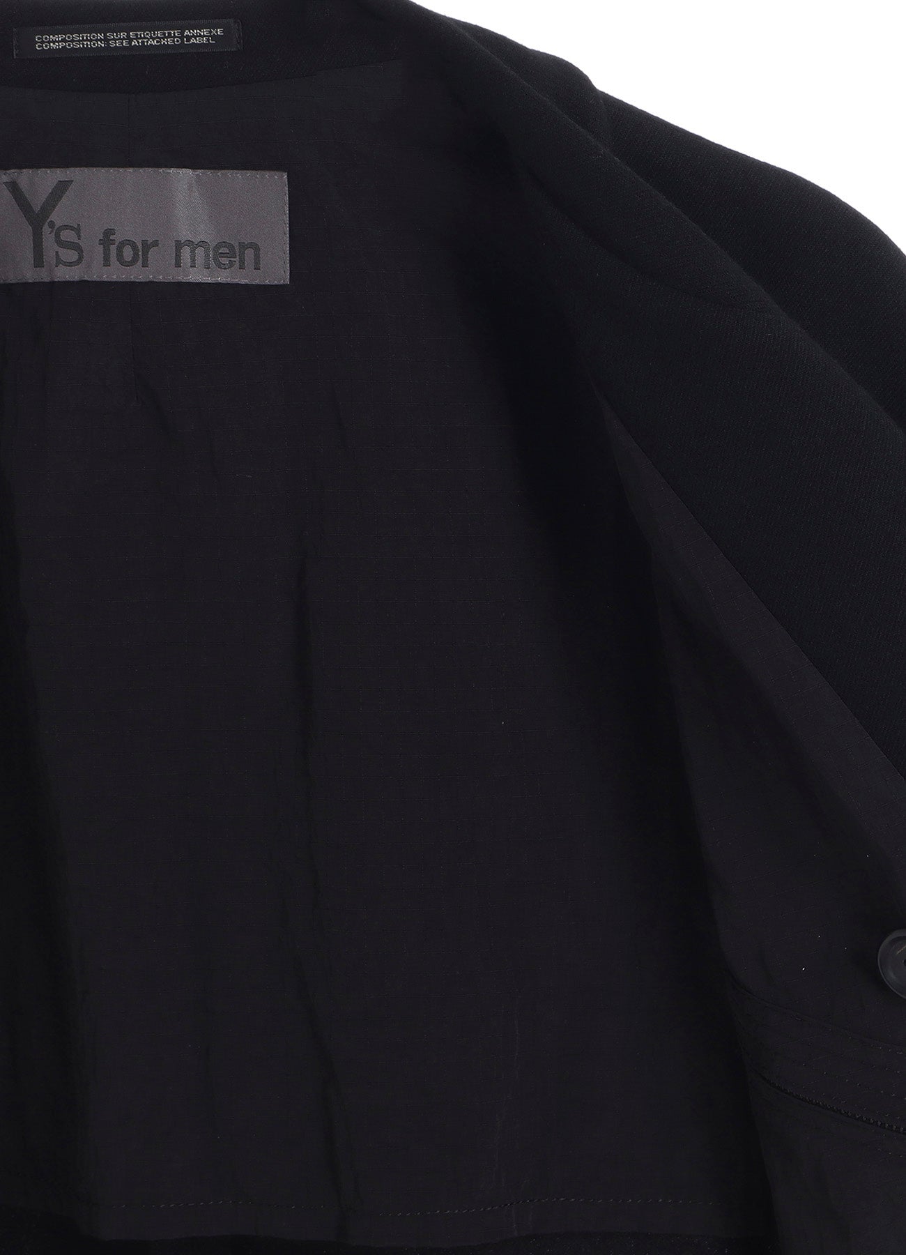 FLANNEL & NYLON RIPSTOP JACKET WITH LAPEL TAB AND UTILITY POCKETS