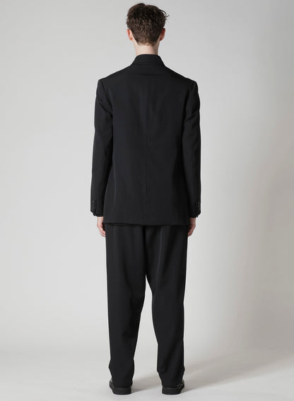 WOOL GABARDINE JACKET WITH MILITARY DETILS