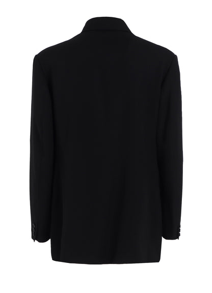 WOOL GABARDINE JACKET WITH MILITARY DETILS