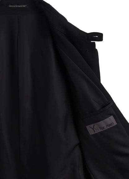 WOOL GABARDINE JACKET WITH MILITARY DETILS