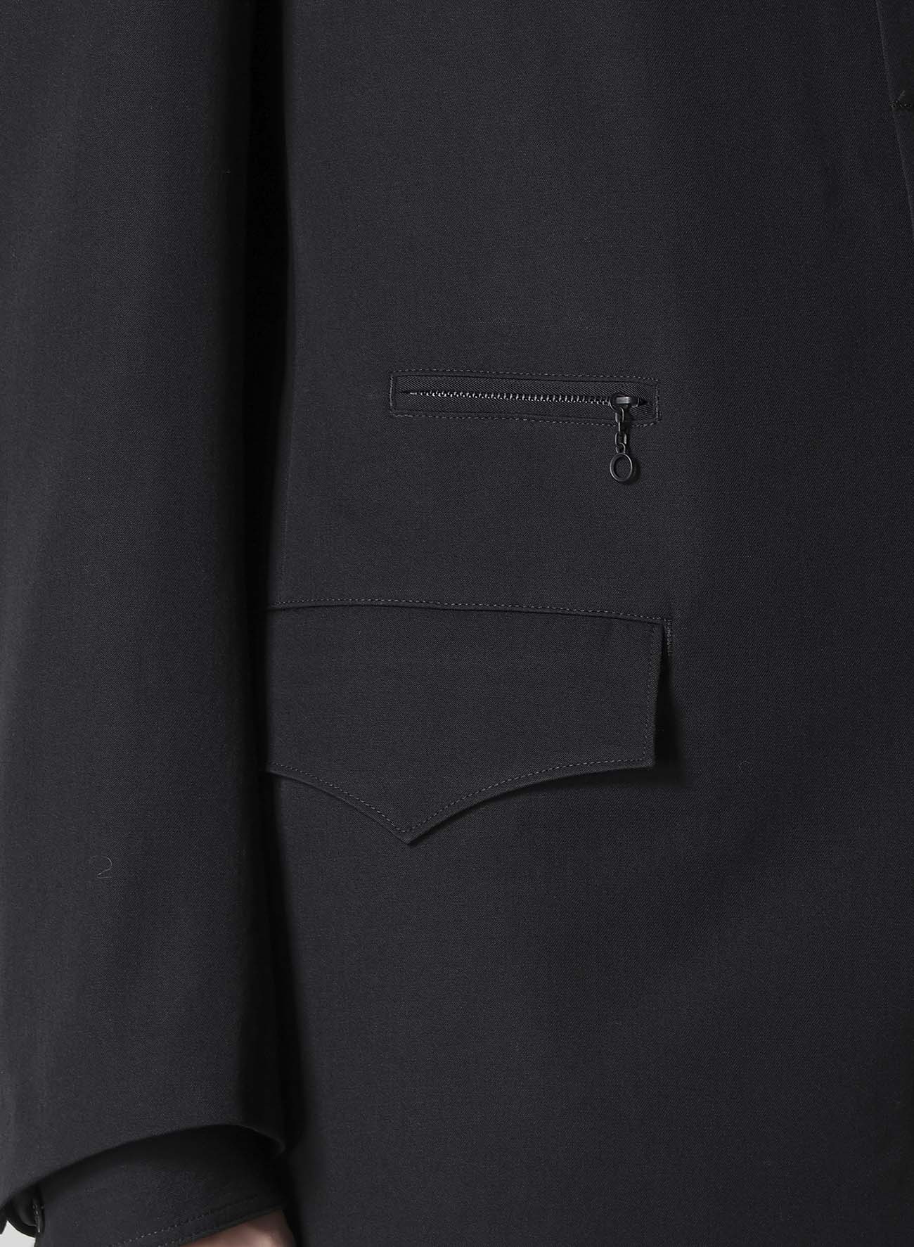WOOL GABARDINE JACKET WITH MILITARY DETILS